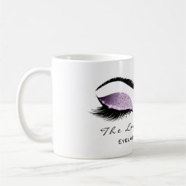Caneca De Café Eyelash Extenção Beauty Studio Glitter