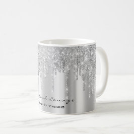 Caneca De Café Eyelash Makeup Artista Bridal Sweet 16th Silver