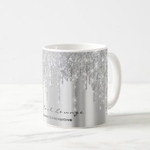 Caneca De Café Eyelash Makeup Artista Bridal Sweet 16th Silver
