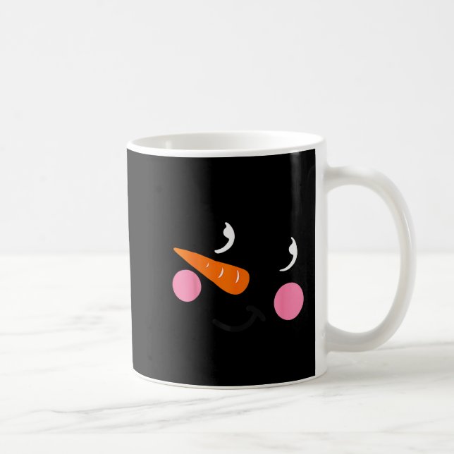 Caneca De Café Eyelashes Christmas Outfit Snowman Face Costume Gi (Direita)
