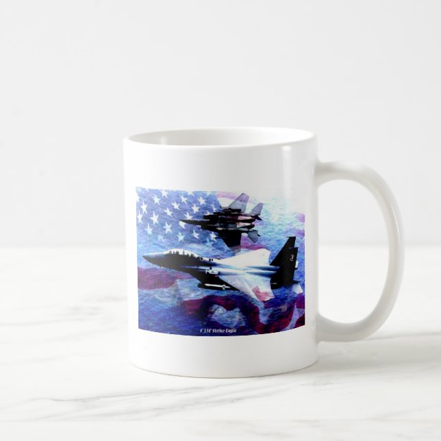 Caneca De Café F15 greve Eagle 1 (Direita)