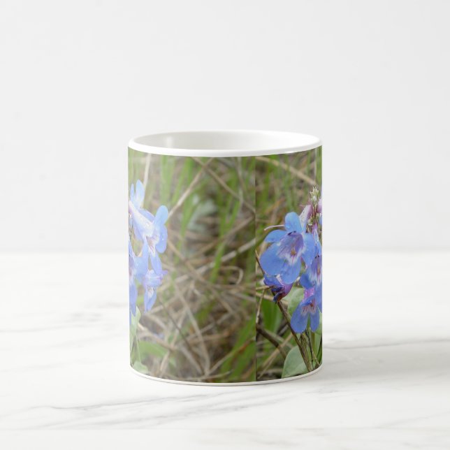 Caneca De Café F3 Flores Silvestres Azuis Penstemon Azul Delgado (Centro)