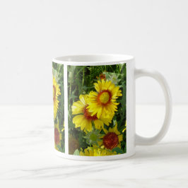 Caneca De Café F6 Flores Silvestres Amarelas Gaillardia