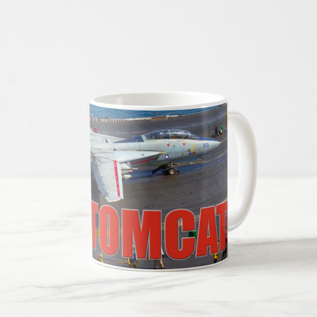 CANECA DE CAFÉ F-14 "LANÇAMENTO" TOMCAT (Frente Esquerda)