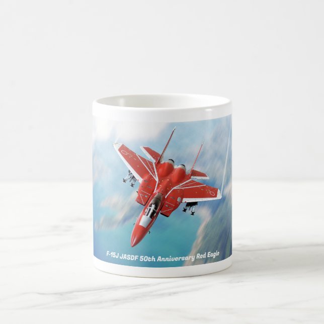 Caneca De Café  F-15J   JASDF 50th Anniversary Red Eagle (Centro)