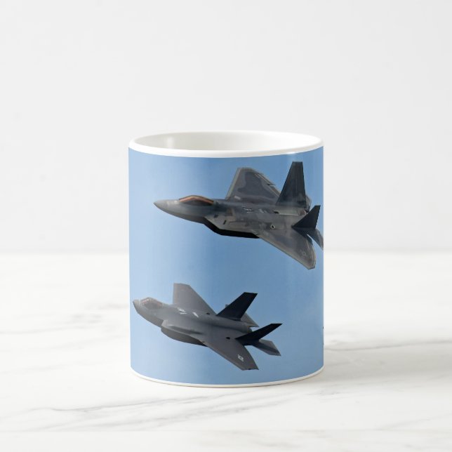 Caneca De Café F-35 e F-22 Jato de combate (Centro)