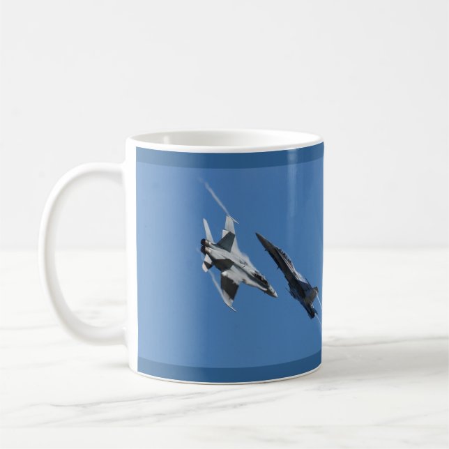 Caneca De Café F/A-18 Fighter Plane Air Show Stunt (Esquerda)