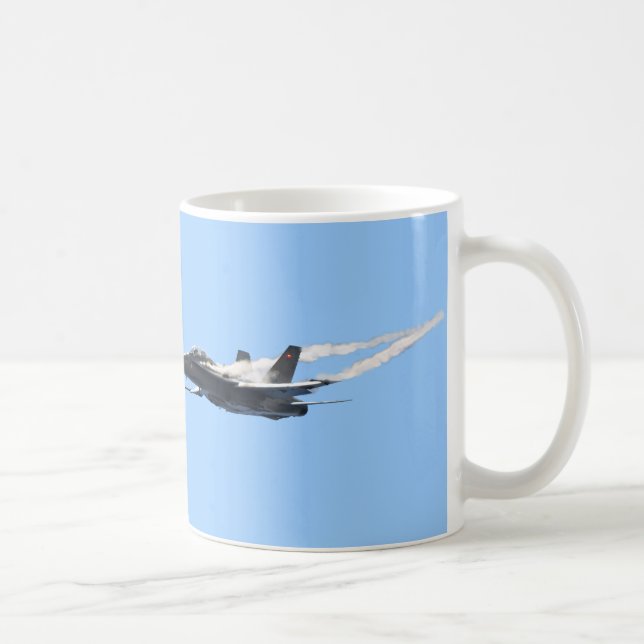 Caneca De Café F/A-18 Fighter Plane Air Show Stunt (Direita)