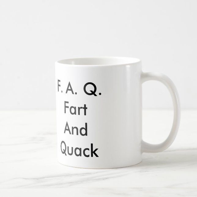 Caneca De Café F.A.Q.Fart AndQuack (Direita)