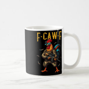 Caneca De Café F-caw-f Camo Frango Galo Tático Militar Diversão