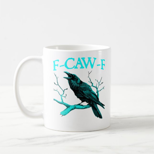 Caneca De Café F-Caw-F Clássico Divertido Moderno (Esquerda)