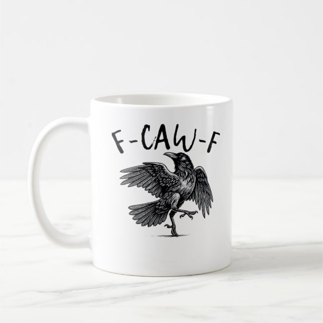 Caneca De Café F Caw F Crow Retro Classic Style (Esquerda)