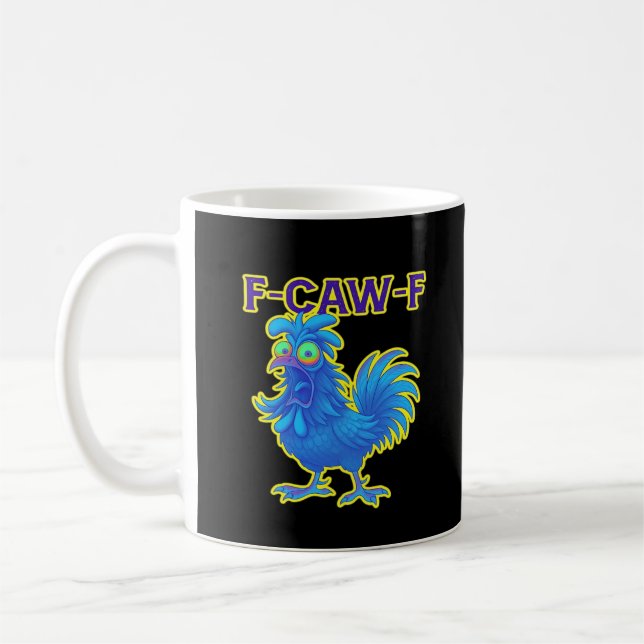 Caneca De Café F-Caw-F Frango Clássico Criativo Casual (Esquerda)