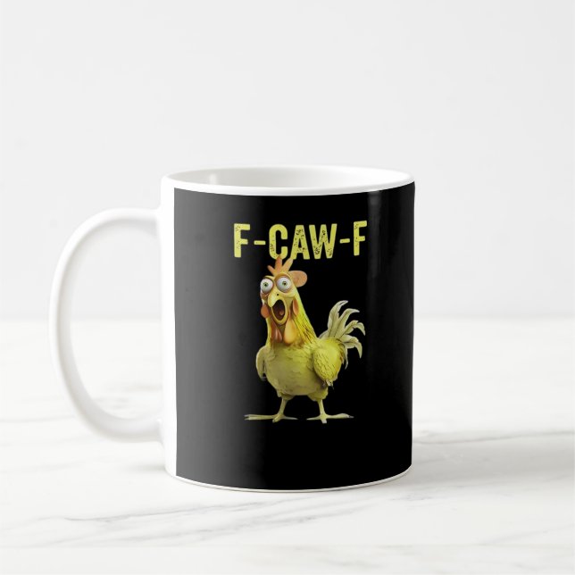 Caneca De Café F-Caw-F Funny Chicken Classic Creative Casual (Esquerda)