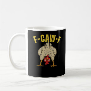 Caneca De Café F-Caw-F-Gráfico de Arte Essencial de Frango