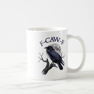 Caneca De Café F-caw-f Pássaro Negro Engraçado