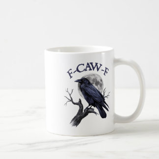 Caneca De Café F-caw-f Pássaro Negro Engraçado
