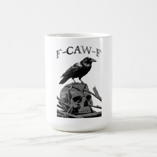 Caneca De Café F-Caw-F Pássaro Negro Engraçado