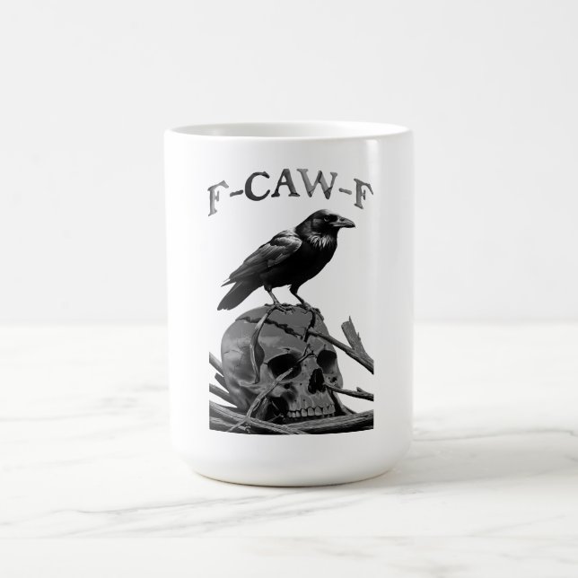 Caneca De Café F-Caw-F Pássaro Negro Engraçado (Centro)