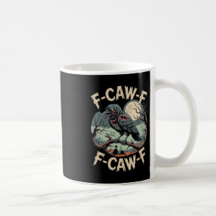 Caneca De Café F-caw-f Zombie Crow Halloween Black Crow Vintage H