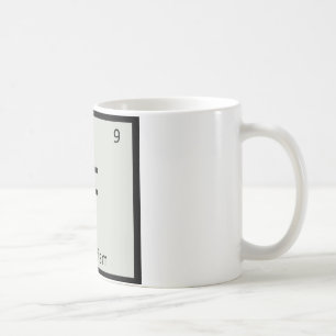 Caneca De Café F - Futurismo Arte Química Símbolo da Tabela Perió