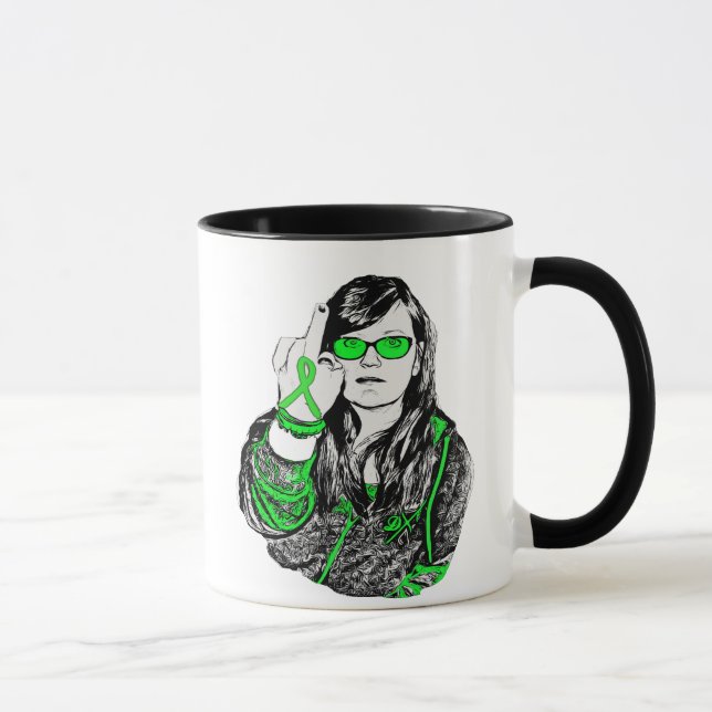 Caneca de café 'F Off Doença de Lyme' (Direita)