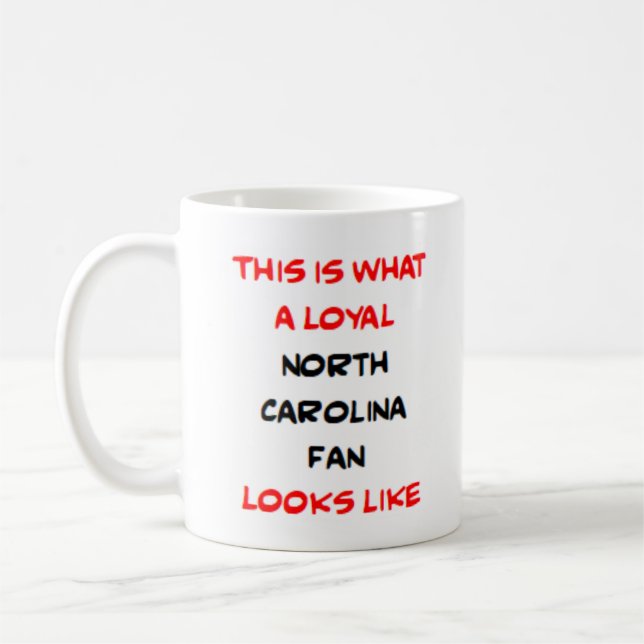 Caneca De Café fã da Carolina do Norte, leal (Esquerda)