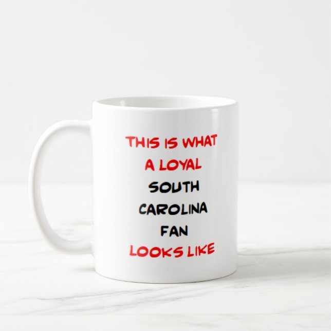 Caneca De Café fã da Carolina do Sul, leal (Esquerda)