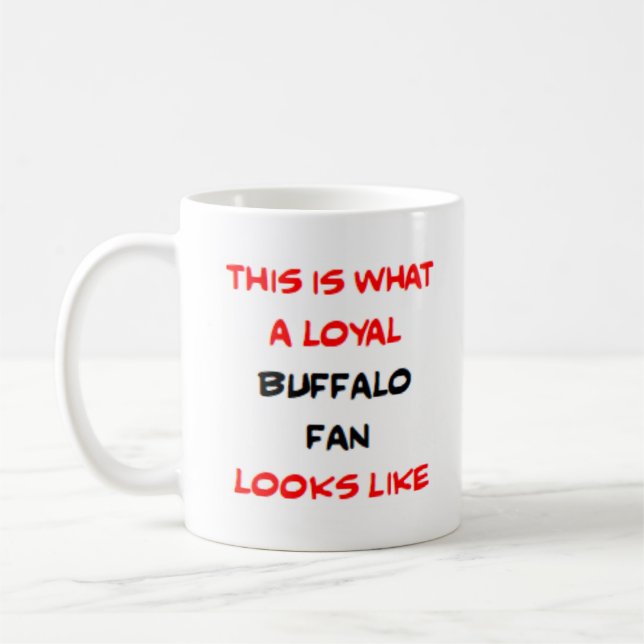 Caneca De Café fã de buffalo, leal (Esquerda)