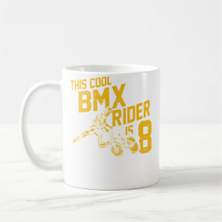 Caneca De Café Fã de Ciclista de BMX de 8 Anos de Idade