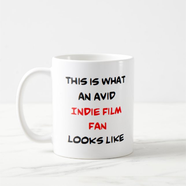 Caneca De Café fã de cinema indie, ávido (Esquerda)
