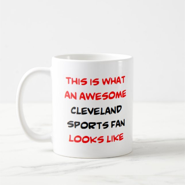 Caneca De Café fã de esporte cleveland, incrível (Esquerda)