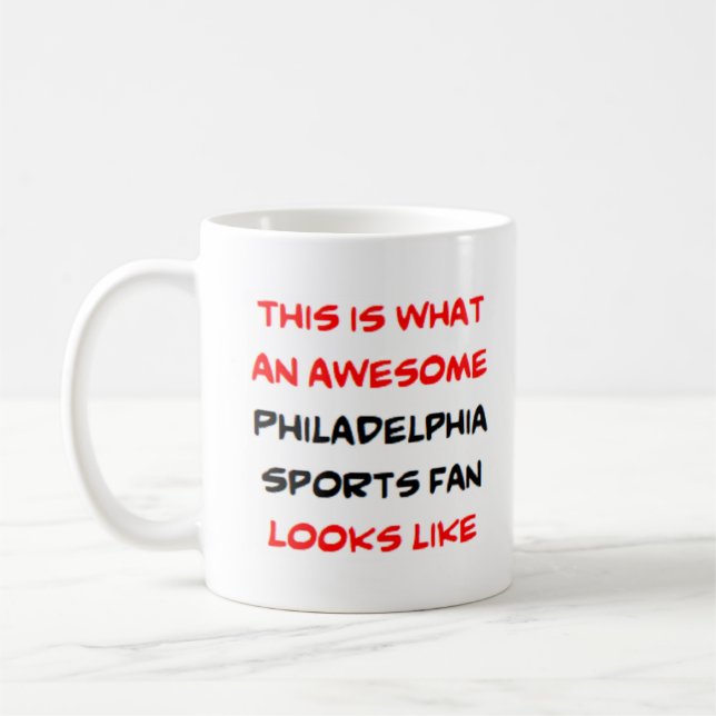 Caneca De Café fã de esportes da philadelphia, incrível (Esquerda)