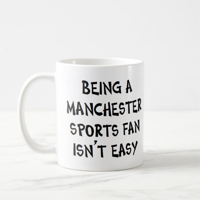 Caneca De Café fã de esportes de manchester, sendo (Esquerda)