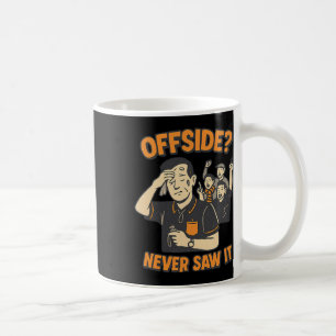 Caneca De Café Fã de futebol retrô fora de jogo nunca viu gráfico