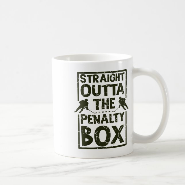 Caneca De Café Fã de Hóquei Diretamente da Caixa de Penalidade Hó (Direita)