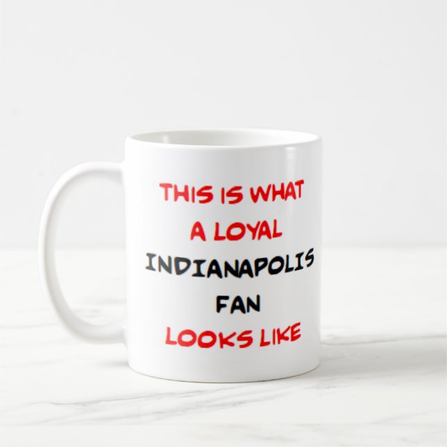 Caneca De Café fã de indianapolis, leal (Esquerda)