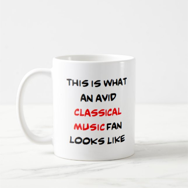 Caneca De Café fã de música clássica, ávido (Esquerda)