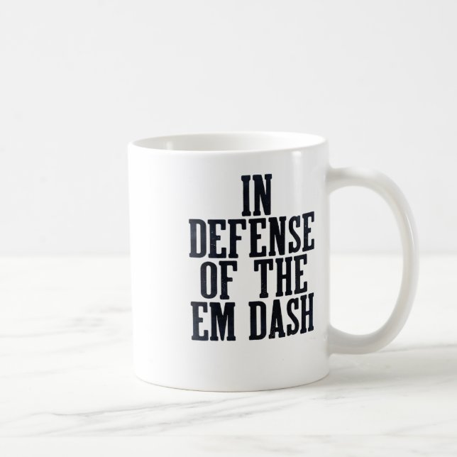Caneca De Café Fã de Pontuação de Travessão Editor Leitor Escrito (Direita)