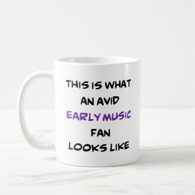 Caneca De Café fã de primeira música barroca (Esquerda)