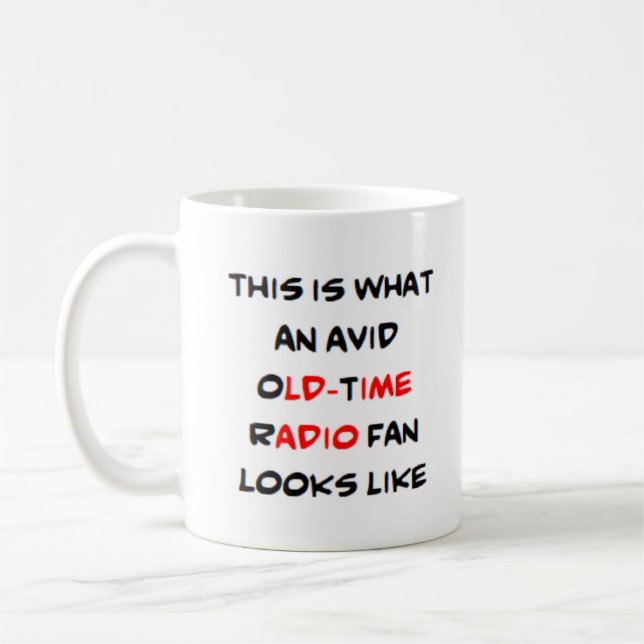 Caneca De Café fã de rádio antigo, ávido (Esquerda)
