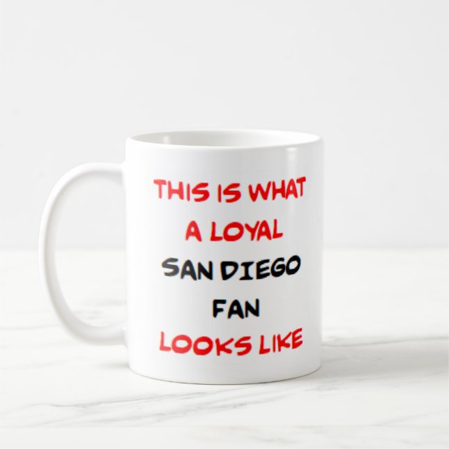 Caneca De Café fã de San Diego, leal (Esquerda)