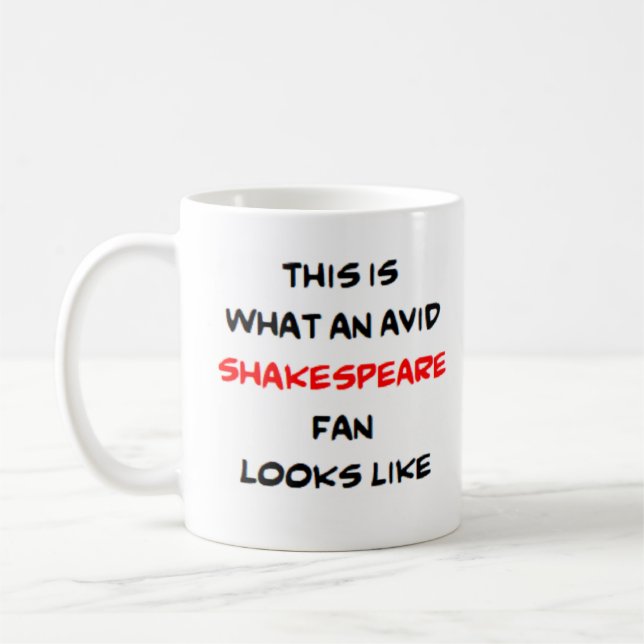 Caneca De Café fã de shakespeare, ávido (Esquerda)
