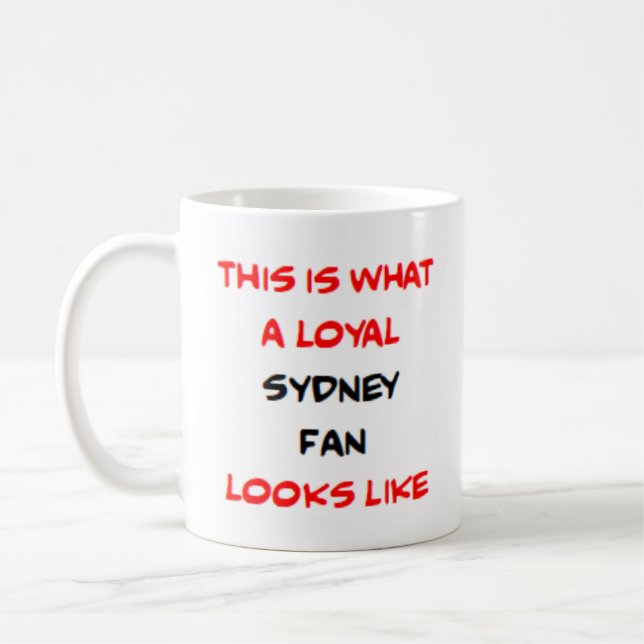 Caneca De Café fã de Sydney, leal (Esquerda)