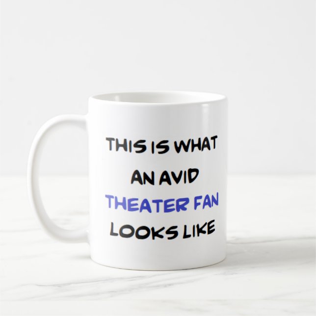 Caneca De Café fã de teatro, ávido (Esquerda)