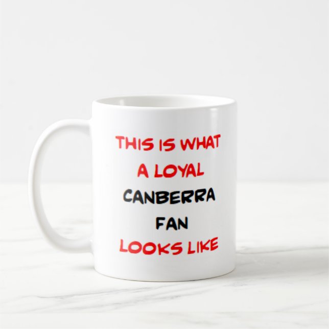 Caneca De Café fã do Canberra, leal (Esquerda)