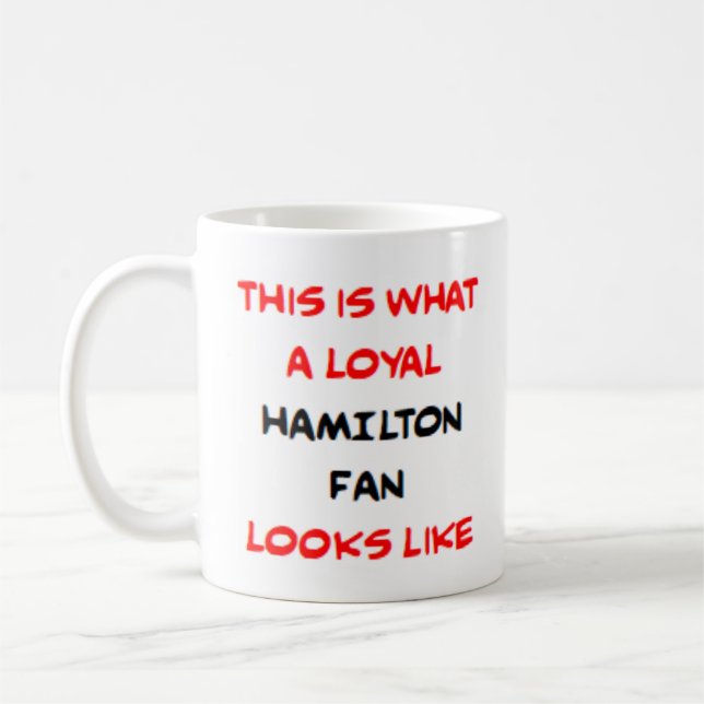 Caneca De Café fã do Hamilton, leal (Esquerda)