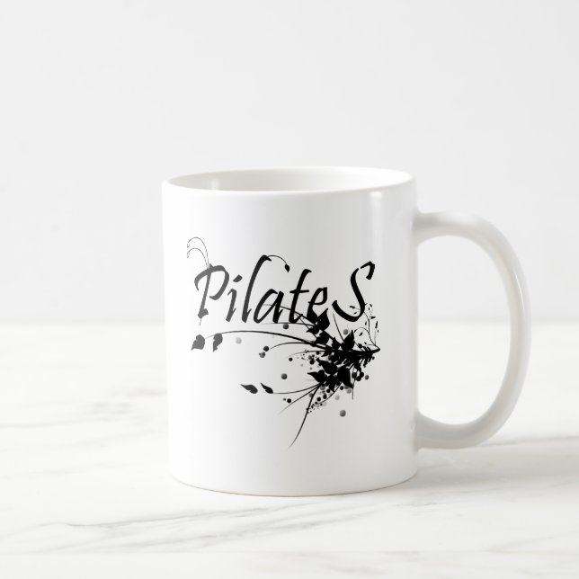 Caneca De Café Fã do método de Pilates! Arte de Pilates (Direita)