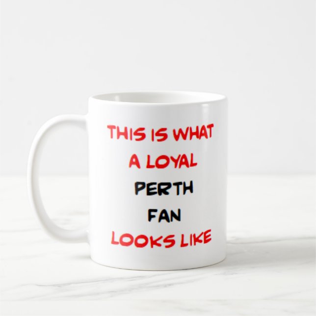Caneca De Café fã do Perth, leal (Esquerda)