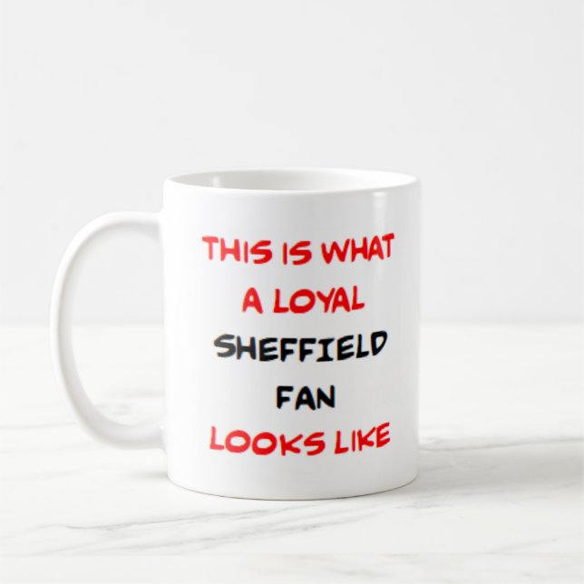 Caneca De Café fã do Sheffield, leal (Esquerda)